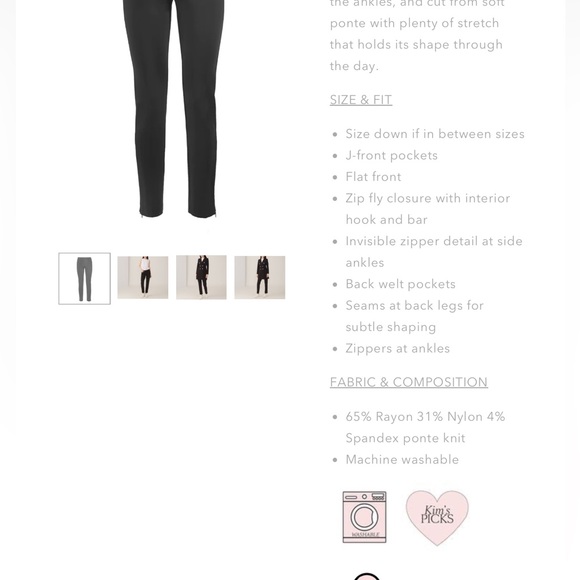 Pink Tartan black ankle zip pants 4 - Picture 14 of 15